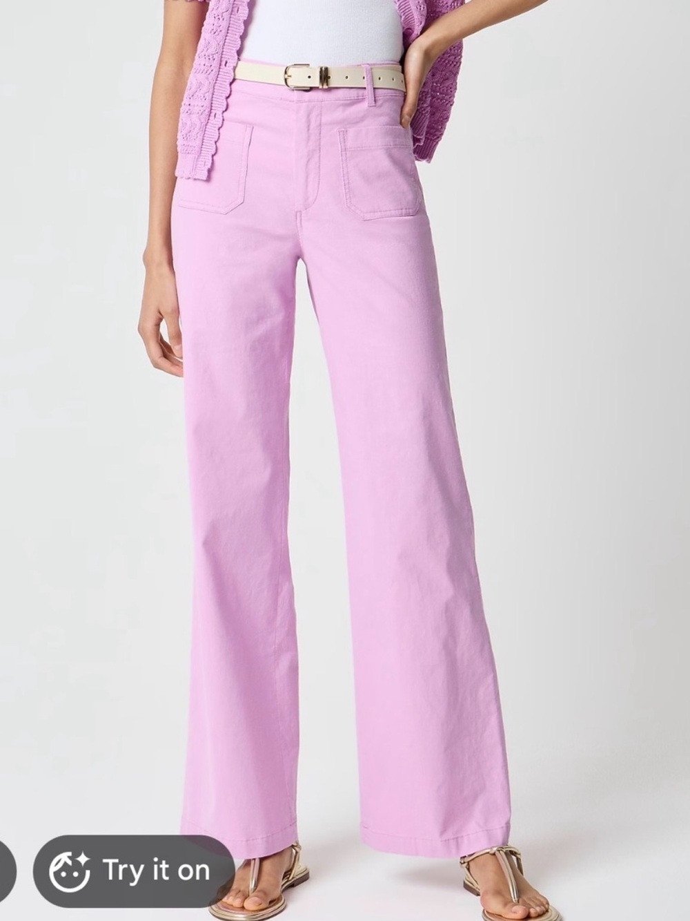 J. Crew Pastel Lilac Wide-Leg Jeans